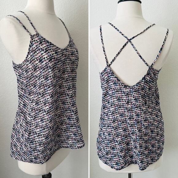BCBGeneration double strap strappy print tank top - Picture 1 of 7
